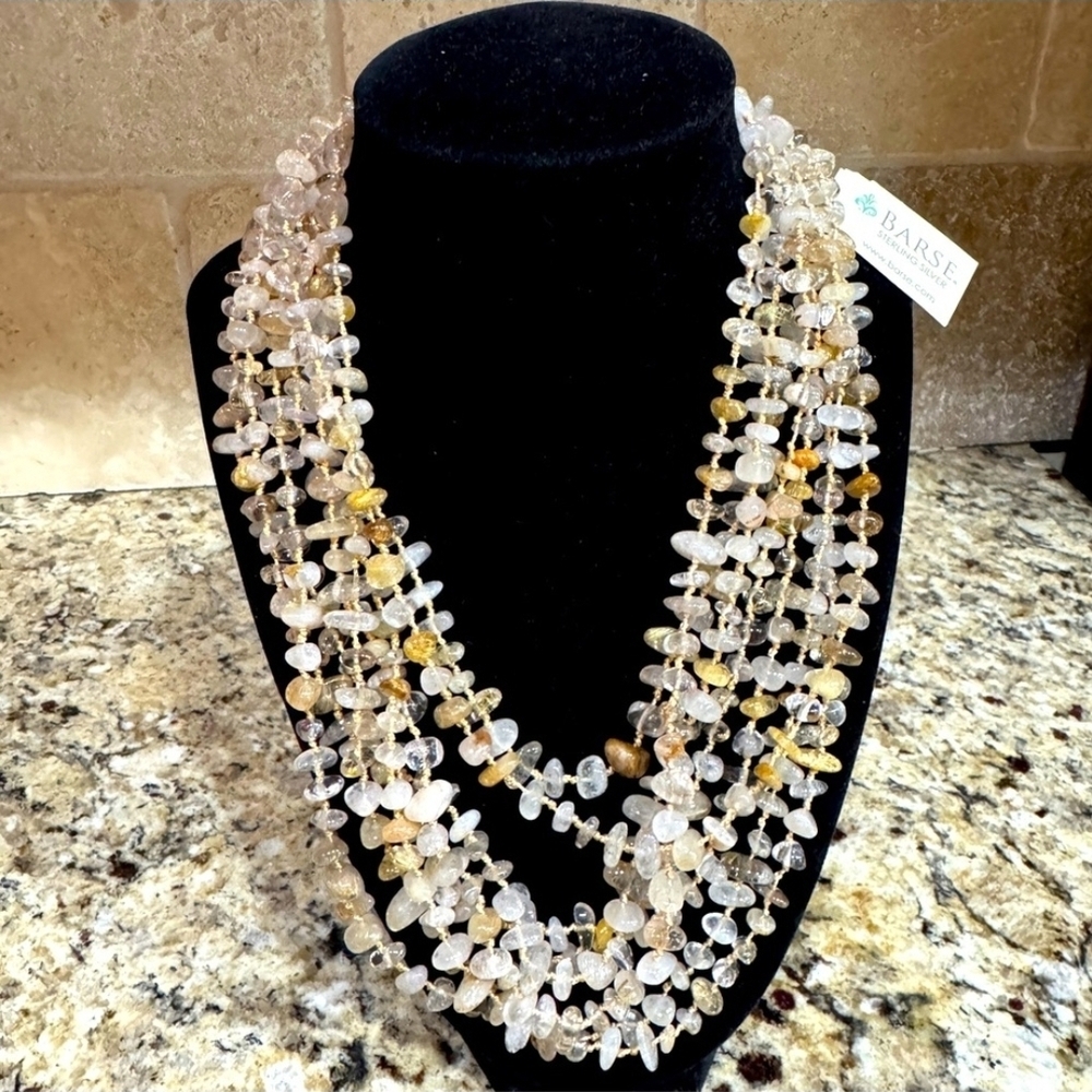 Studio Barse Multi Strand Quartz Necklace